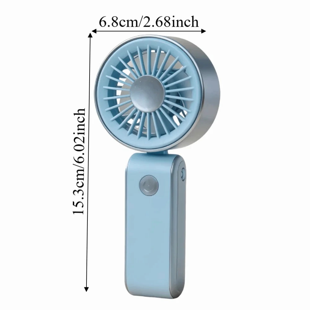 Foldable Portable Electric Fan Quiet Operation with Hanging Rope Handheld Mini Fan Low Noise USB Rechargeable Oasis Select