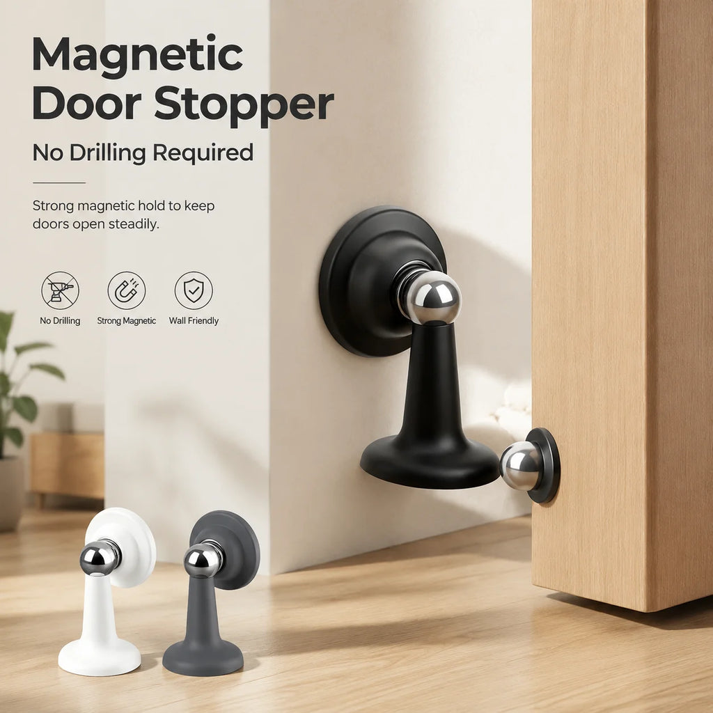 Silicone Anti-collision Door Stopper Strong Magnetic Silent No Punching Wall Floor Compatible Door Holder Oasis Select