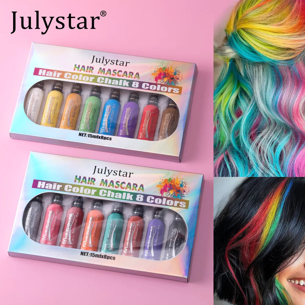 8-Color Waterproof Mascara Set – Bold Multi-Shade Lashes
