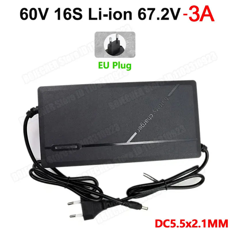 48V 36V 72V 60V 5A Charger Intelligent Fast Charging 10/13/16/20S Li-ion Battery Charger 67.2V 54.6V 84V Lithium Battery Charger Oasis Select 60V 3A-DC-EU