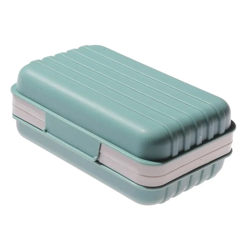Compact Soap Dish with Lid Keeps Dry for Bathroom Travel Home Essentials Soap Holder Tray Bathroom Accessory Container Oasis Select 1PC Misty Blue
