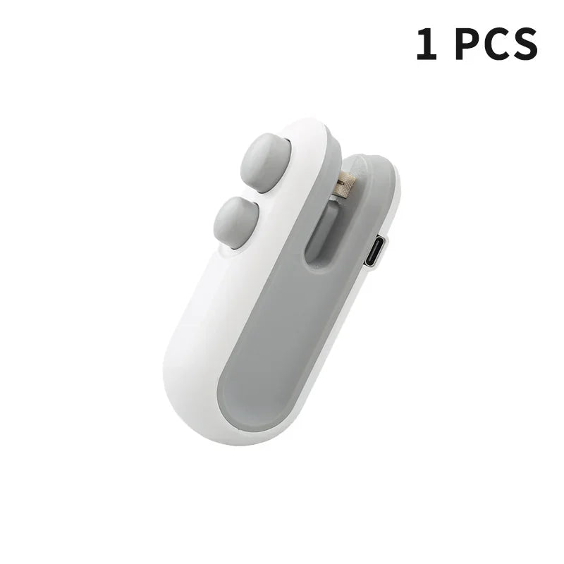 Portable Mini Sealer 2 in 1 Heat Sealer For Snacks Home use rechargeable sealer Vacuum Sealer Snacks plastic bag heat sealer Oasis Select 1PCS