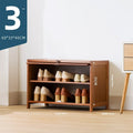 Imitation rattan woven shoe cabinet, simple shoe rack at the door of the home, economical storage, multi-layer dust-proof Oasis Select Three layers 60 long