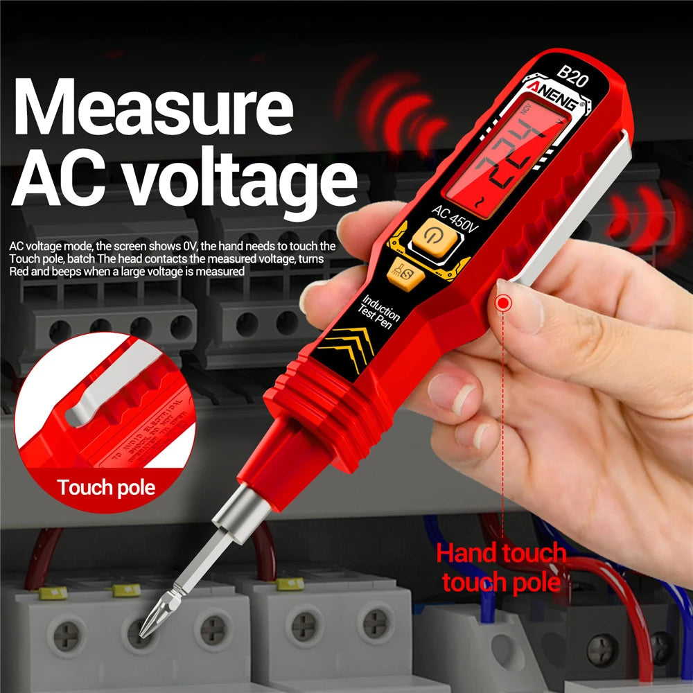 ANENG B20 New High-Precision Voltage Tester Pen Multifunctional Breakpoint Detection Digital Display Electrical Induction Tool Oasis Select