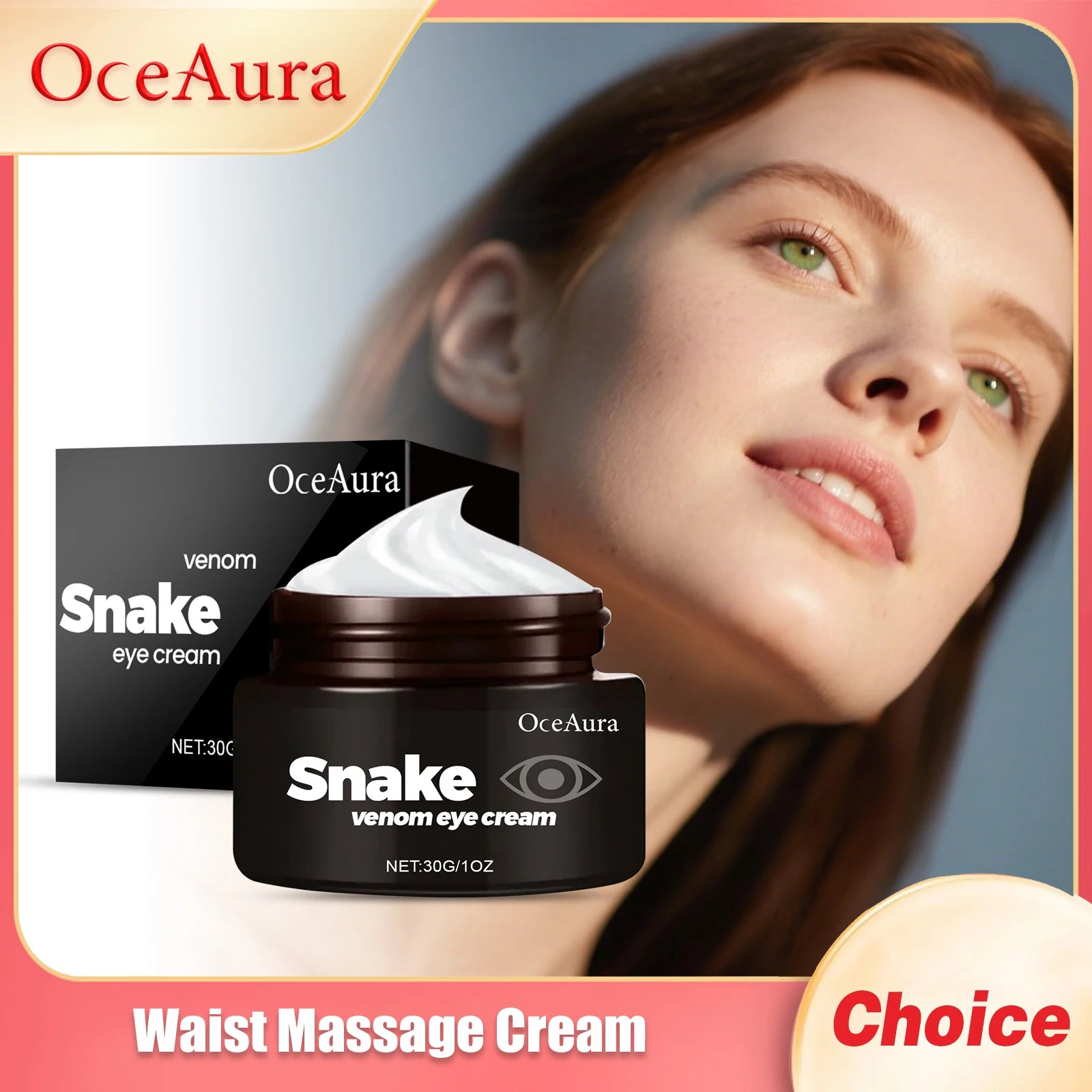 OCEAURA Eye Nourish Cream Deep Moisturize Reduce Fine Lines Enhance Elasticity Eliminate Dark Circles Eye W-rinkle Removal Cream Oasis Select