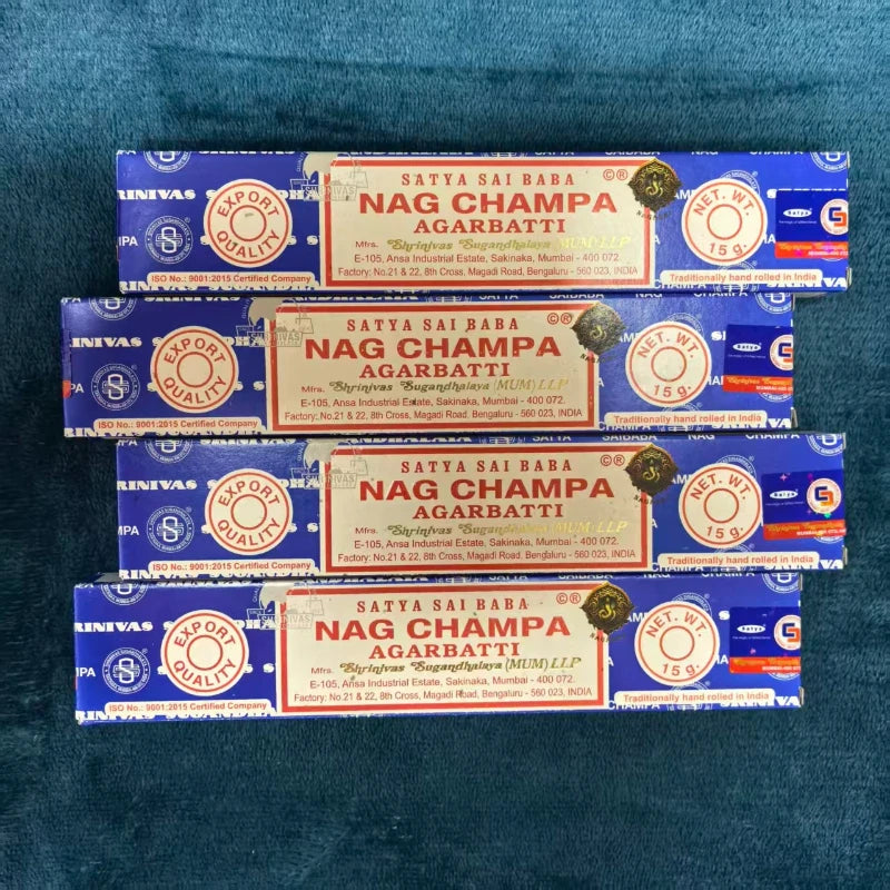 4 Boxes MONEY MATRIX Incense Sticks - Mixed Flavor Satya Handmade Sandalwood/Lavender/BLACK OPIUM/PALO SANTO/Super Hit/NAGCHAMPA Oasis Select NAGCHAMPA