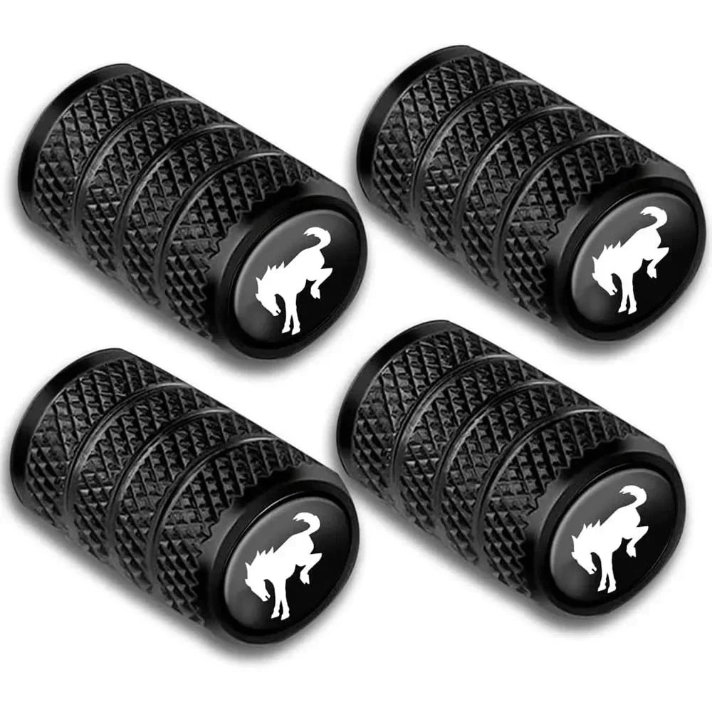 4Pcs Anti-Rust Anti Dust Valve Stem Cover,Car Tire Valve Caps for Bronco,Universal for Cars Trucks Motorcycles and Bikes Oasis Select black