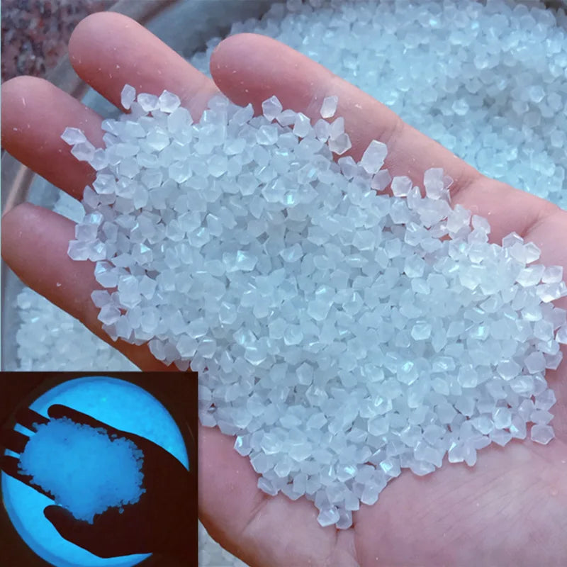 1000pcs 3-5mm Luminous Sand Glow In Dark Pebbles Stone Home Garden Yard Outdoor Path Lawn Decorations Fish Tank Aquarium Decor Oasis Select White CHINA