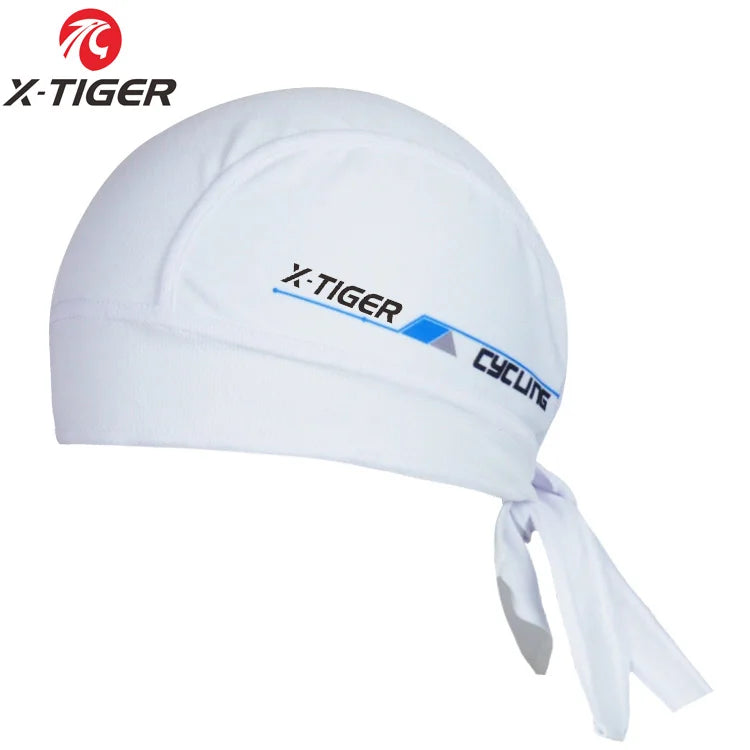 X-TIGER Men's Cycling Bandana Cap Elastic Breathable Summer Quick Dry MTB Bike Headscarf Outdoor Sports Running Riding Headwear Oasis Select White