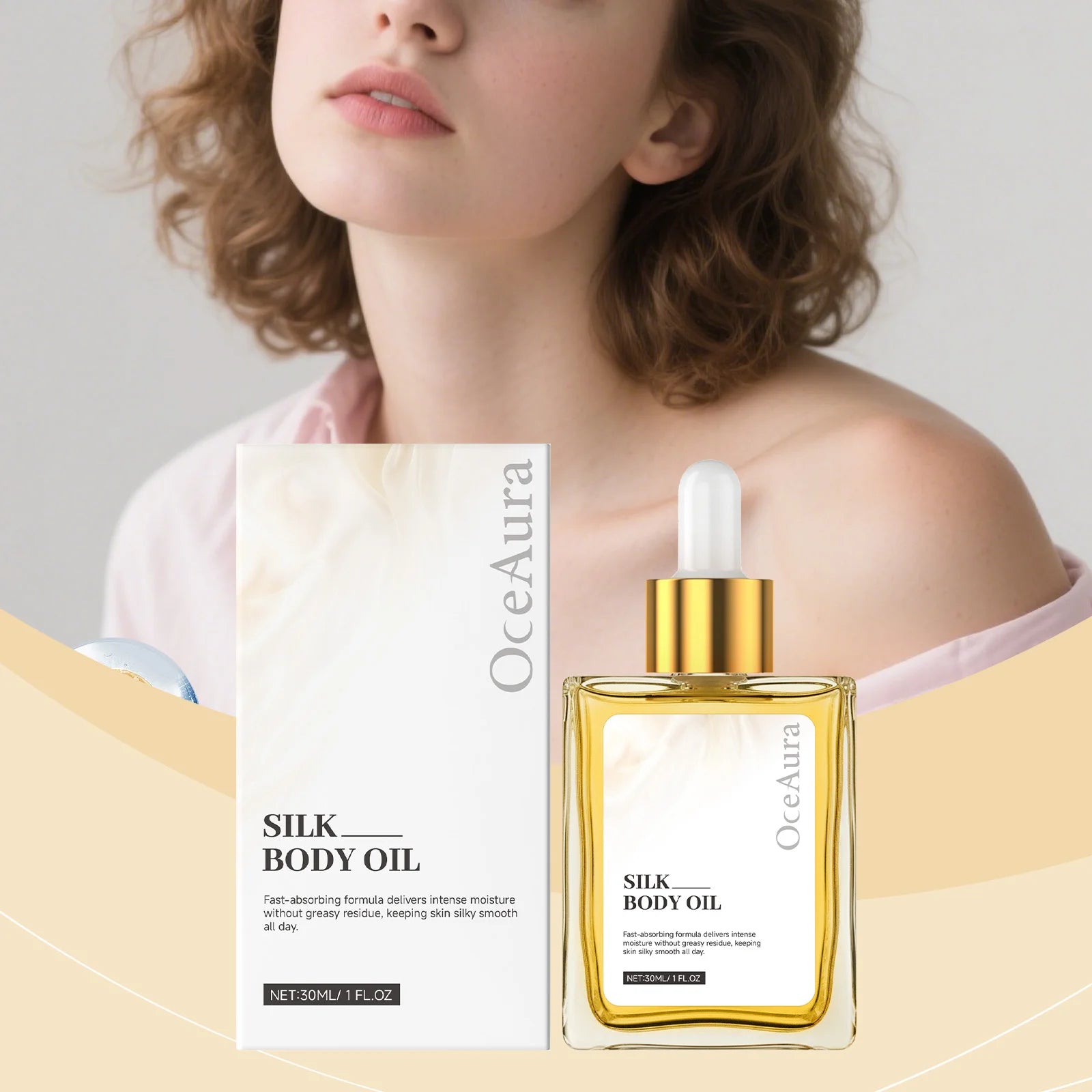 OceAura Dry Silk Body Oil – Moisturizing & Non-Greasy Skin Care Body Oil Oasis Select