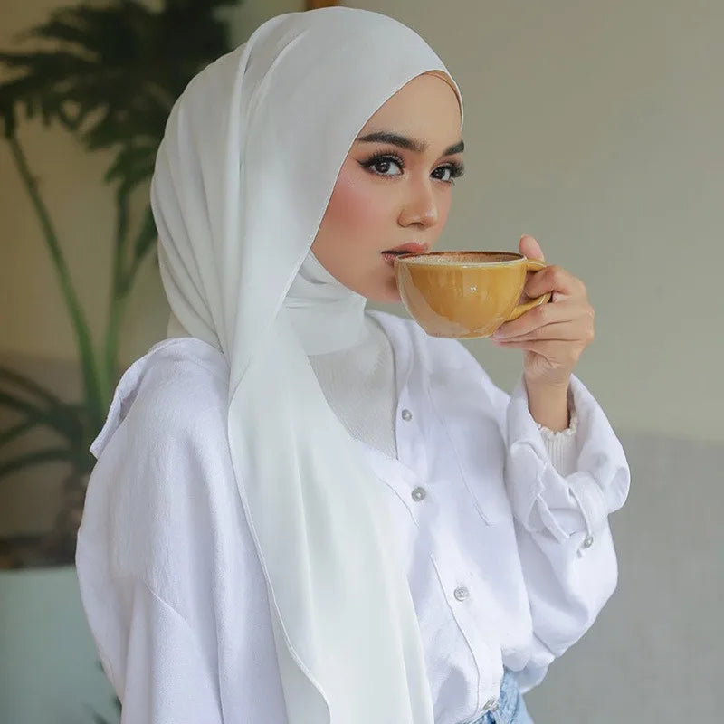 Chiffon Women Long Headscarf High-quality Windproof and Sand Proof Headscarf Seasonal Shawl Home Furnishings Oasis Select