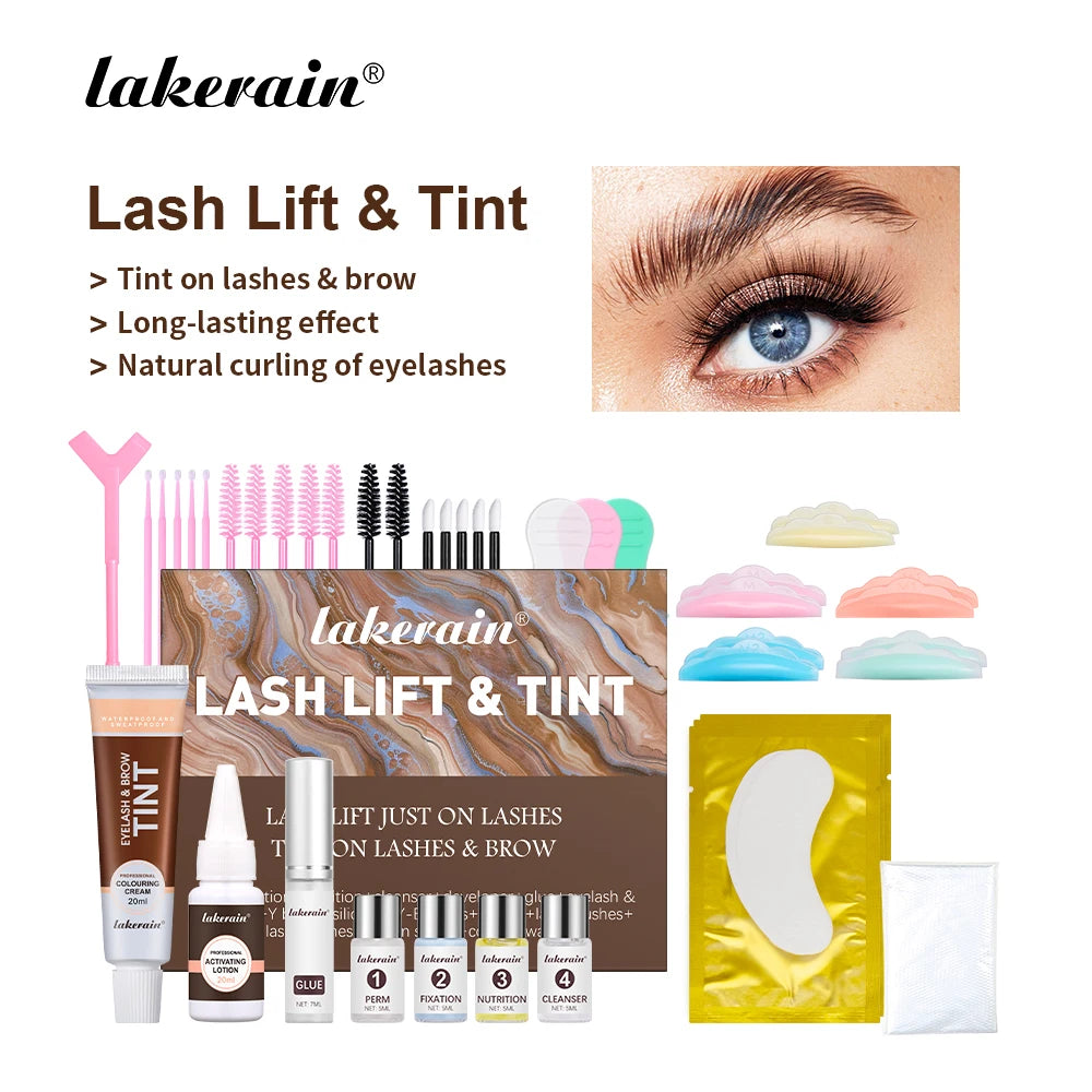 Lash Fast Lift And Tint Kit Professional Eyelash Perm Kit 2 in 1 Lashes Tint Brow Lashes Tint Brow Dye Eyes Makeup Tools Oasis Select