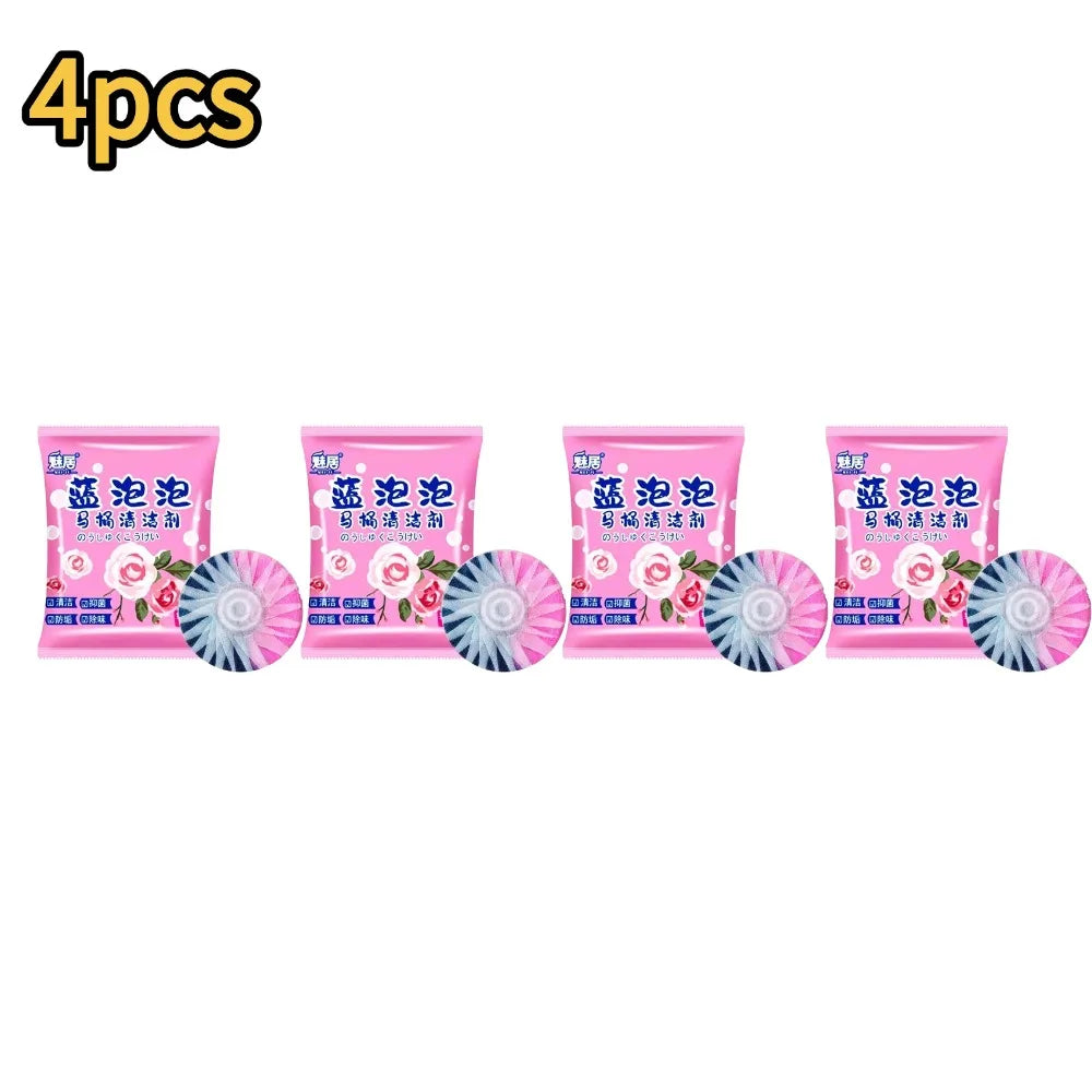 Toilet Deodorizer Blue Bubble Toilet Cleaner Effervescent Bowl Deodorant Freshener Deodorization Fragrant Household Toilet Tool Oasis Select 4pcs
