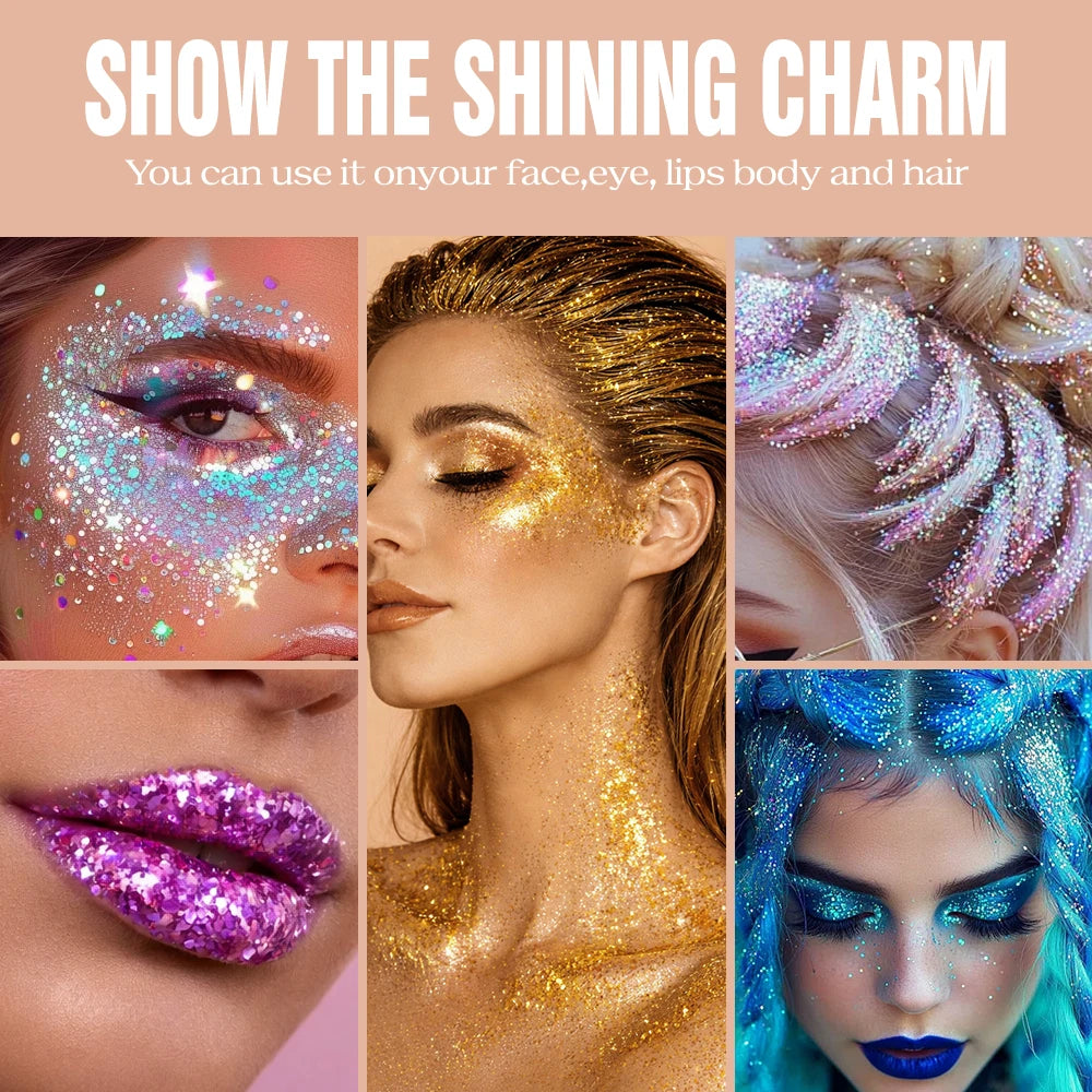Glitter Gel Stick – Star Chunky Body & Face Shimmer, Waterproof