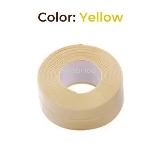 PVC Waterproof Sealing Tape Bathroom Toilet Caulk Tapes Kitchen Sink Countertop Mildew Fouling Proof Sealer Self Adhesive Strip Oasis Select Yellow 3.2M 3.8MM