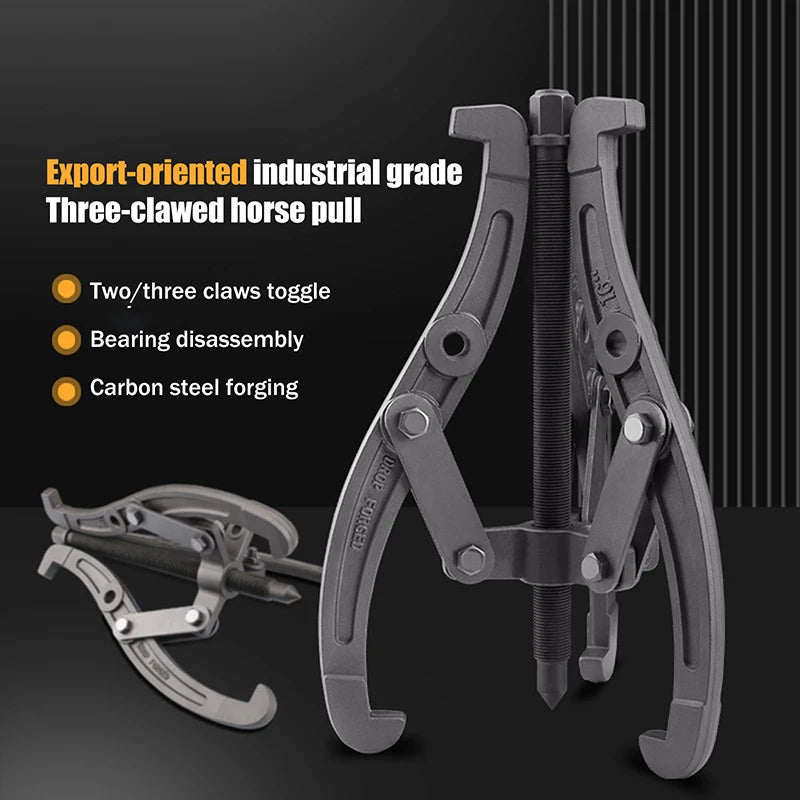 Gear Puller 3/4/6/8/10 Inch 3 Jaw Reversible Pulley Remover Tool Bearing Flywheel Removal Kit Heavy Duty Professional Grade Oasis Select