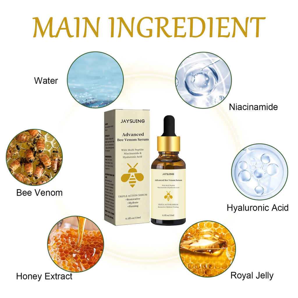 Advanced Bee Venom Serum Tighten Lightens Fine Lines Repair Dullness Moisturizing Firming Facial Skin Essence Brightening Skin Oasis Select