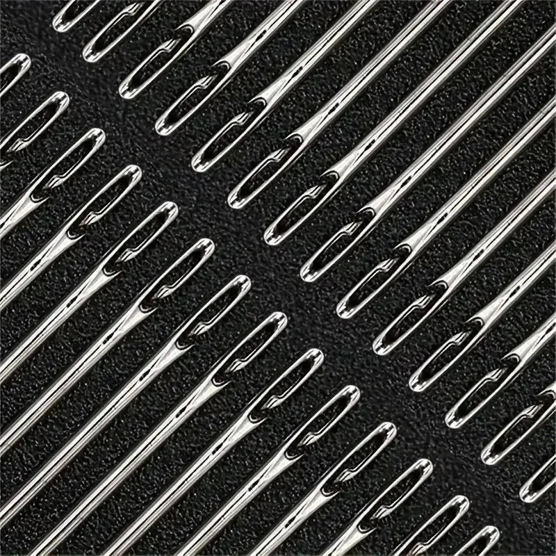12/72pcs Side Hole Blind Sewing Needles Elderly Needles Hand Sewing Stitching Pin Stainless Steel DIY Home Self Threading Needle Oasis Select