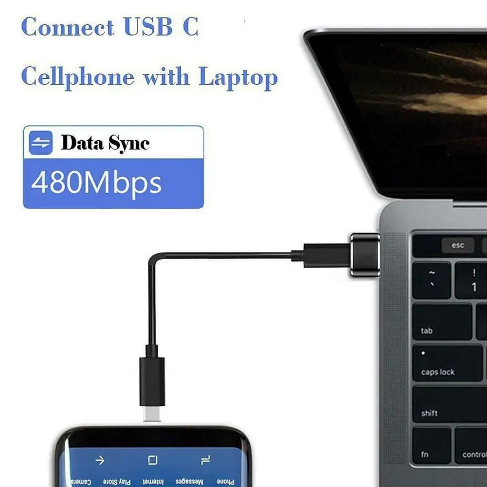 USB-A to USB-C OTG Adapter – Male to Female Converter