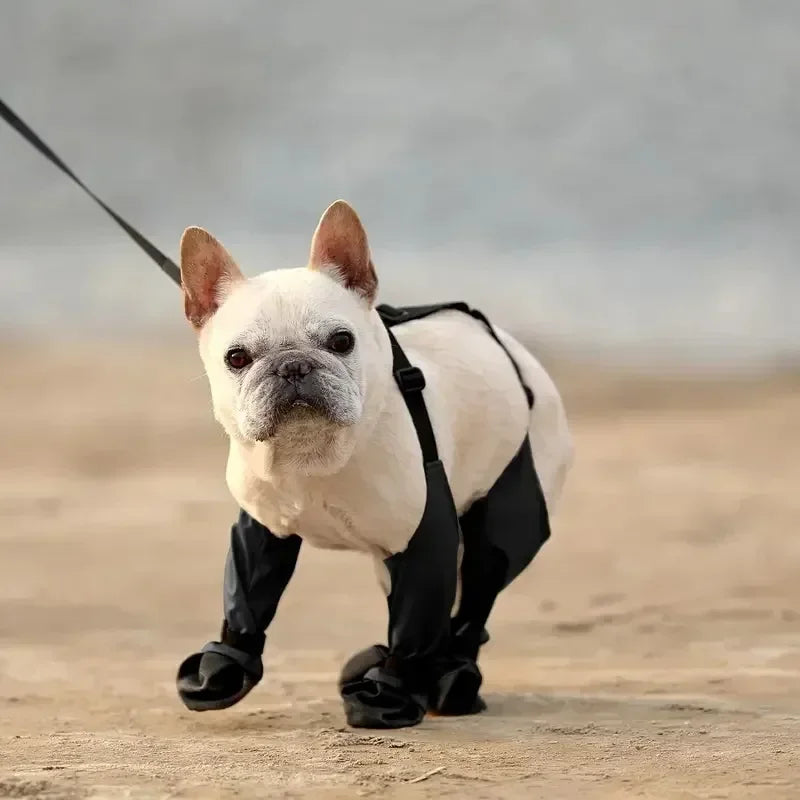 Pet Dog Shoes Waterproof Adjustable Dog Boots Rain Day Pet Breathbale Shoes for Outdoor Walking Soft French Bulldog Paws Protec Oasis Select