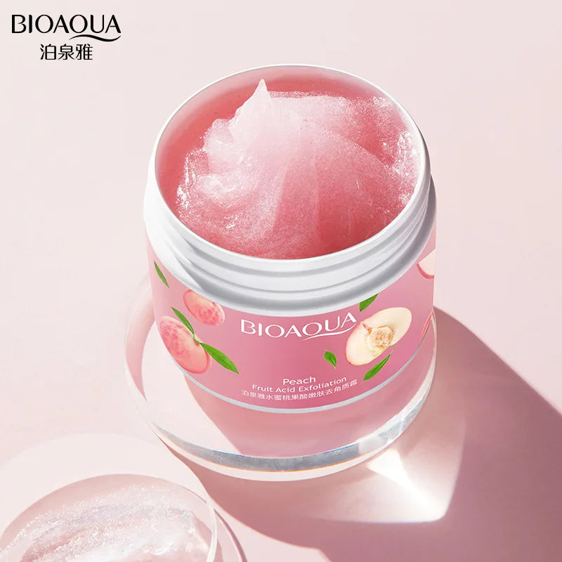 BIOAOUA Peach Face Scrub 140g – Exfoliate & Soften Skin Face Exfoliating Scrub Oasis Select