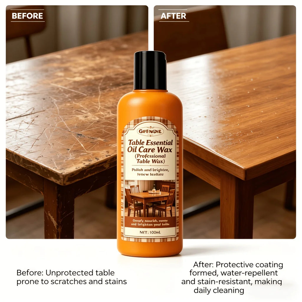 3.38oz Professional Wood Table Wax: One-Step Polishing And Protection Formula That Instantly Restores High-Gloss Shine And Offer Oasis Select