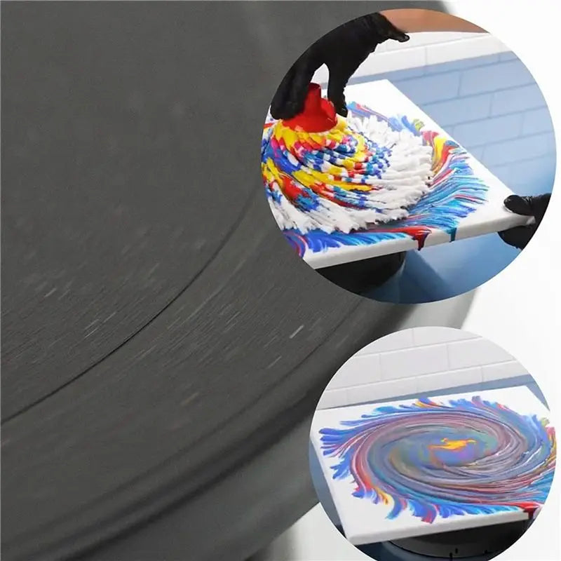 LIKE WISH 2Pcs 11 Inch Rotate Turntable Sculpting Wheel Revolving Cake Turntable Black Painting Turn Table Stand Oasis Select