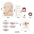 Cute Mini Fairy Elf Door Cartoon Christmas Room Decoration Wooden Elf Door Baby Gifts Dollhouse Cartoon Elf Door Oasis Select 1 Set