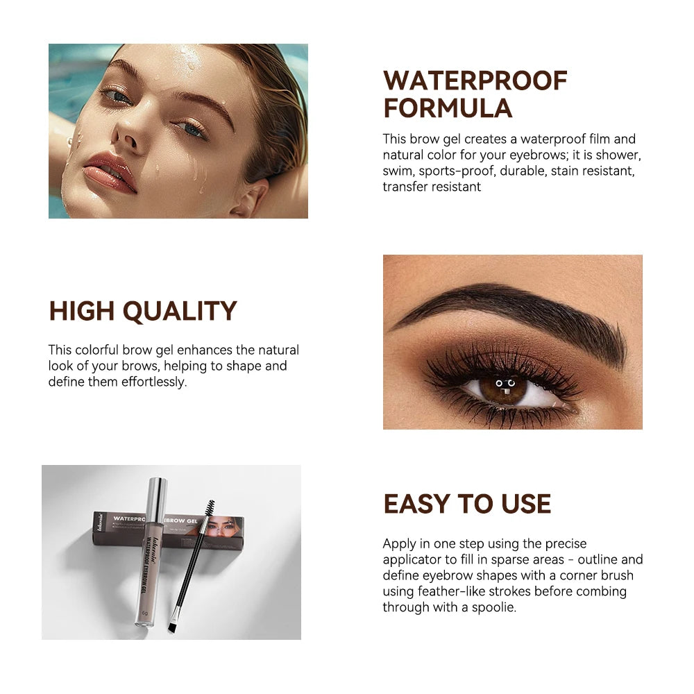 4 Colors Liquid 3D Eyebrow Styling Molding Gel Waterproof Transparent Refreshing Durable Natural Eyebrow Quick-drying Makeup Oasis Select