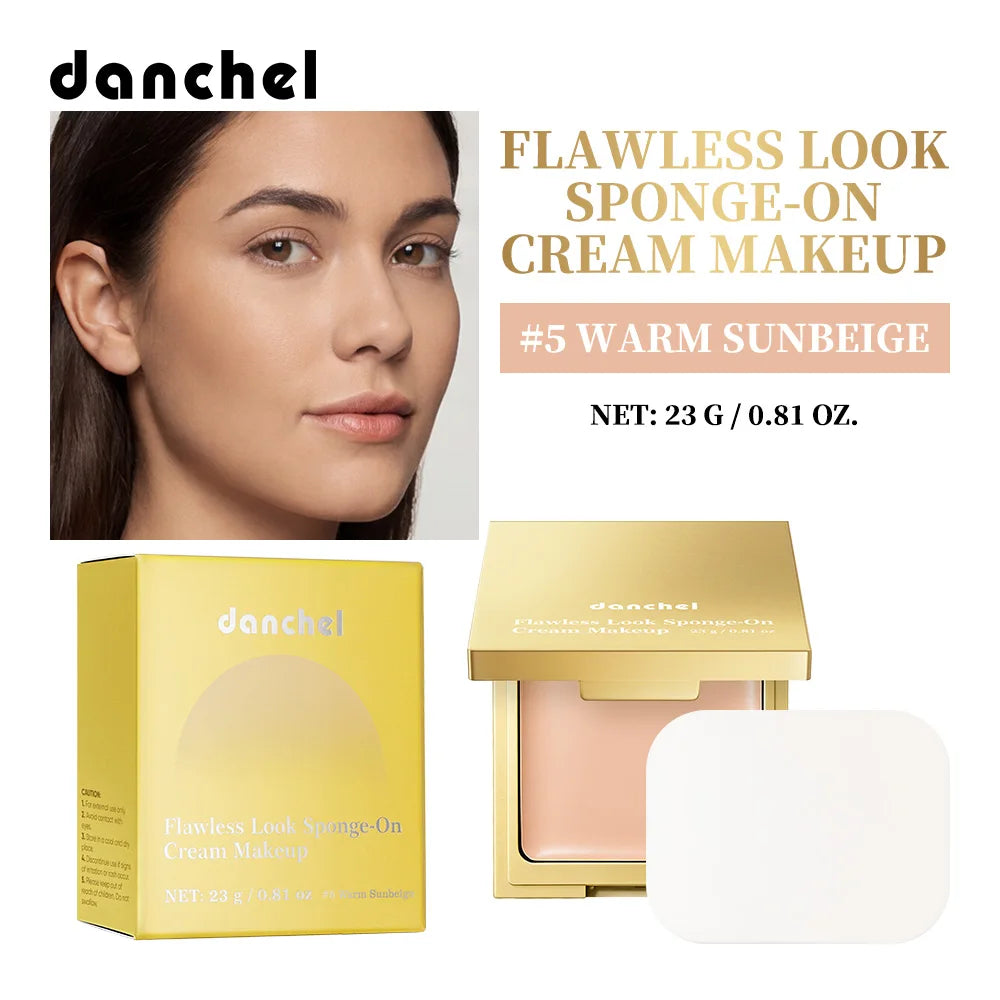 Flawless Cream Makeup Long Lasting Lightweight Texture Natural Coverage Foundation Cream Oil Control Moisturizing Base Makeup Oasis Select Color 5