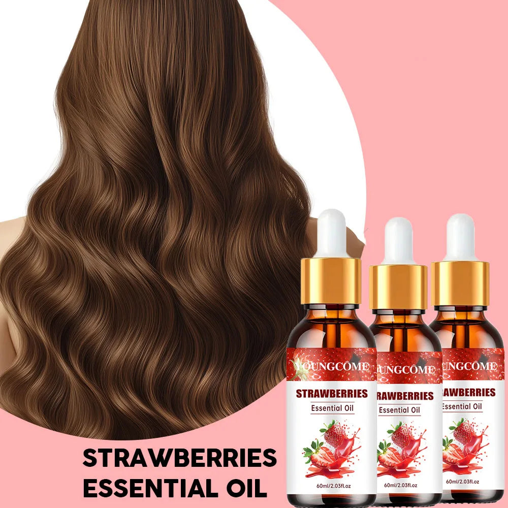 YOUNGCOME Strawberry Hair Oil – 2-in-1 Growth & Shine Hair Treatment Oil Oasis Select