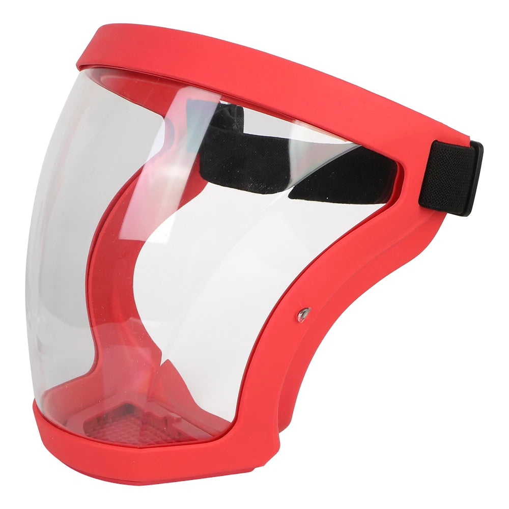 Full Face Shield Protection Face Cover Oil-splash Proof Mask With Filters Motorcycle Bicycle Cycling Dusting Mask Kitchen Tool Oasis Select Red
