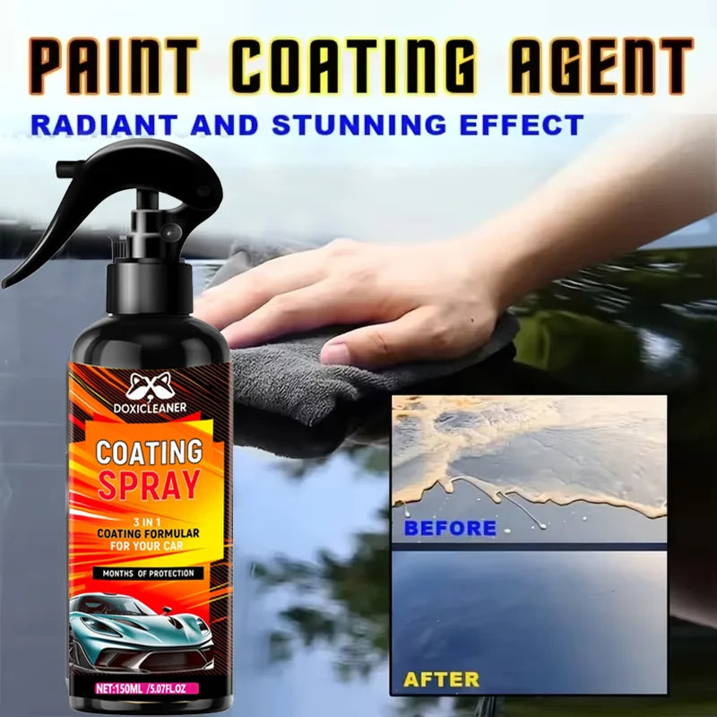 DOXICLEANER 3-in-1 Car Coating Spray – Polish, Shine & Repair Car Detailing Spray Oasis Select