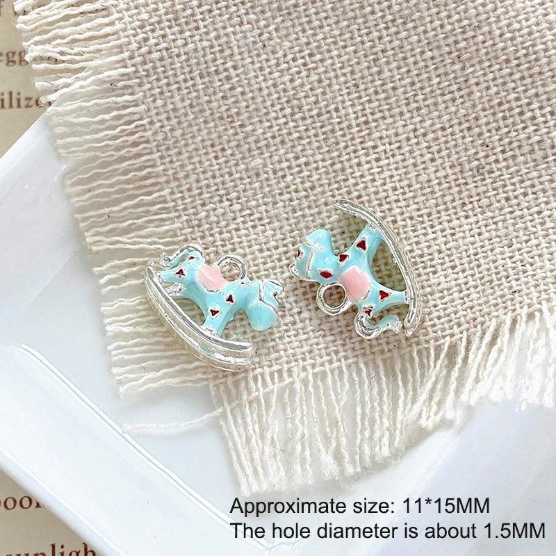 Exquisite Cute Rocking Horse Charms Pendants For Jewelry Making Necklace Earrings Bracelet DIY Accessories Supplies Oasis Select A4