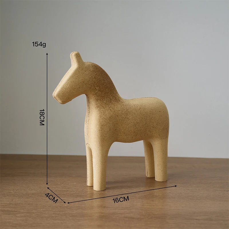 Creative DIY Painted Wooden Animal Sculptures - Horse, Rabbit, Cat, Giraffe- for decorative home accent Oasis Select A2