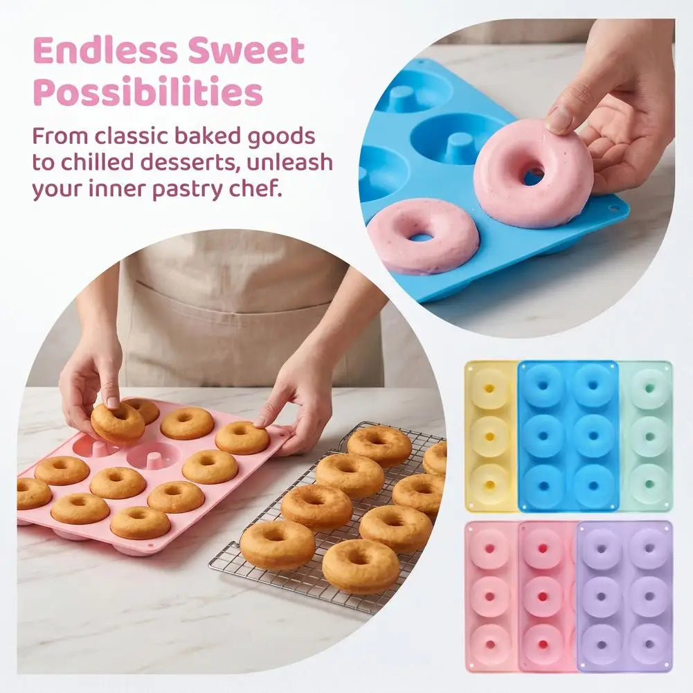 6-Cavity Silicone Donut Mold – Non-Stick Cake & Baking Pan