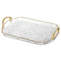Clear Plastic Serving Tray with Dual Handles | Large Food Platter