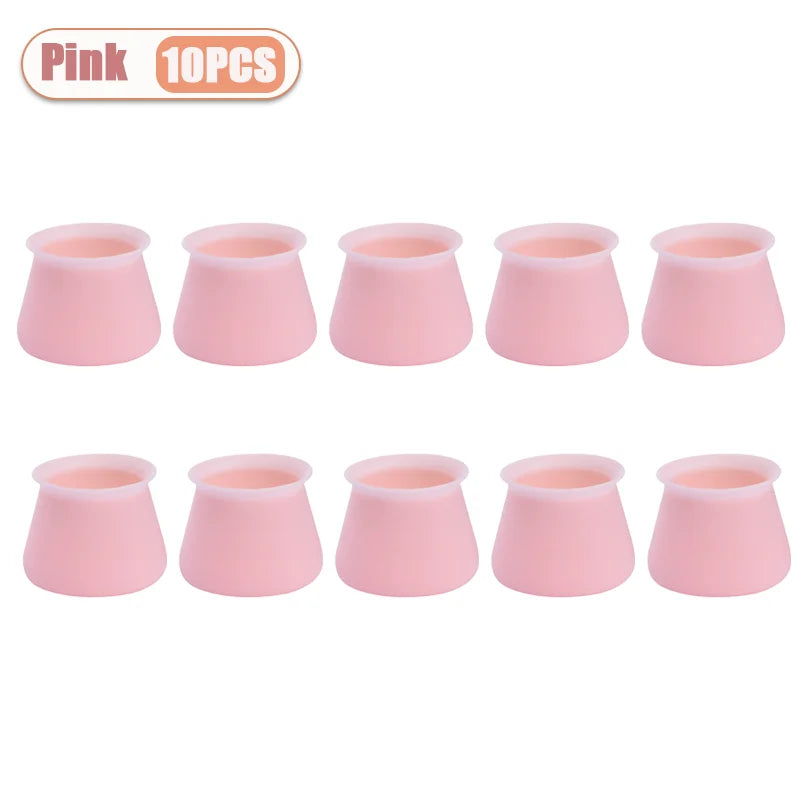 10-40PCS Silicone Chair Leg Caps Quiet Non Slip Floor Protectors for Wood Floors Furniture Leg Pads for Tables and Chairs Oasis Select Pink-10PCS 3-4cm