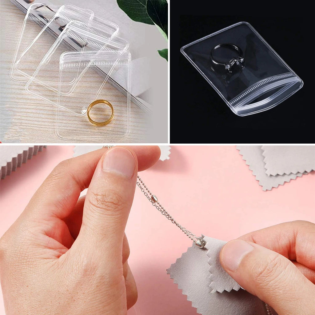 Velvet Jewelry Display Tray Set, Exquisite Jewelry Organizer, Portable Ring, Earring, Necklace Storage Box, Anti-Oxidation Pouch Oasis Select