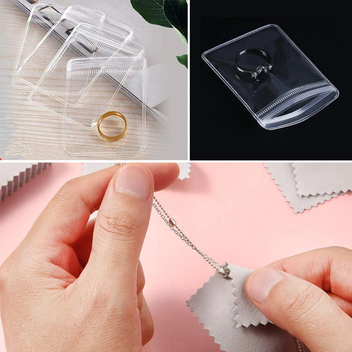Velvet Jewelry Display Tray Set, Exquisite Jewelry Organizer, Portable Ring, Earring, Necklace Storage Box, Anti-Oxidation Pouch Oasis Select