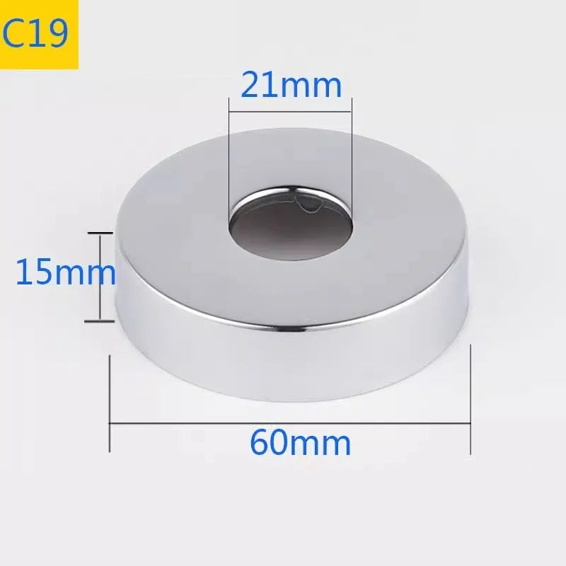 2PCS Stainless Steel Water Pipe Connector 1/2"3/4"1"Faucet Decorative Cover Heighten Valve Panel Shower Kitchen Tap Accessories Oasis Select C19-2pcs
