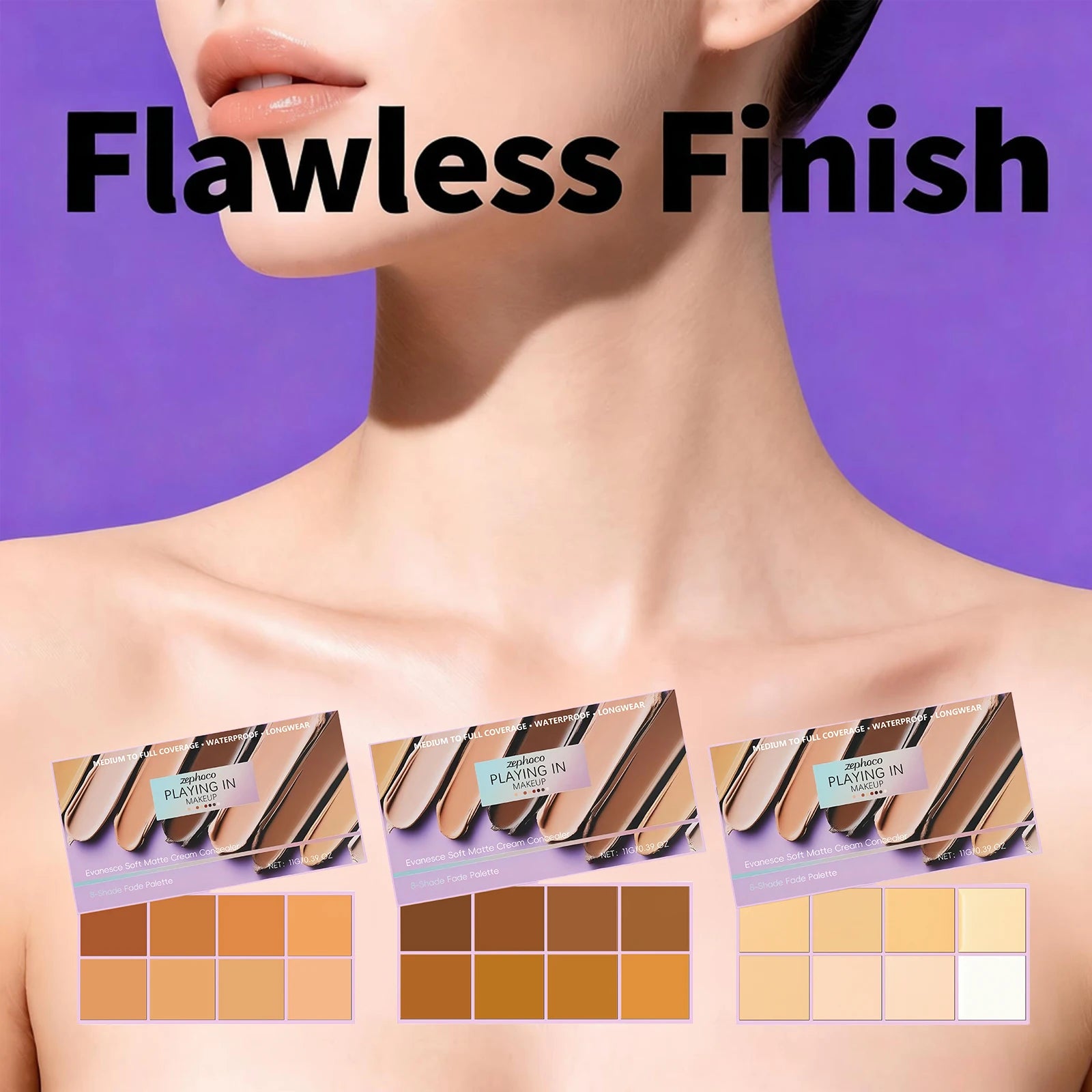 Soft Matte Cream Concealer High Coverage Cover Facial Spots, Acne Scars, Freckles and Tear Troughs Long Lasting Makeup Cosmetics Oasis Select