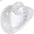 Neon Glitter Cowboy Hat Hair Clip Glowing 6.5cm Decoration Accessories Disco Party Rave Festival Accessories Oasis Select white