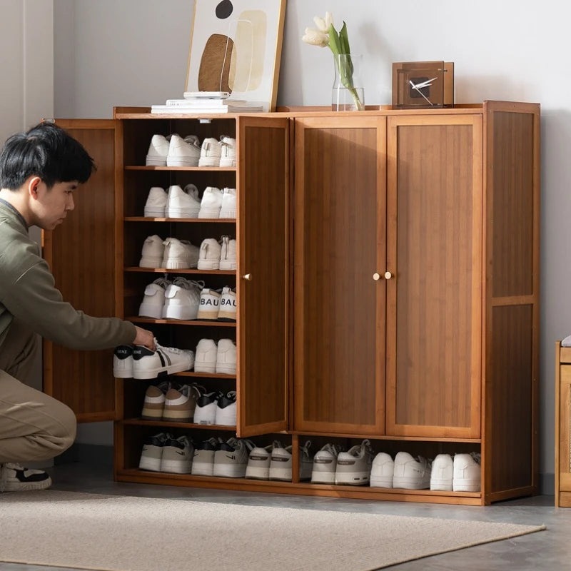 Shoe cabinet, shoe rack, simple door, good-looking home interior, bedroom, dormitory, small narrow solid wood storage Oasis Select