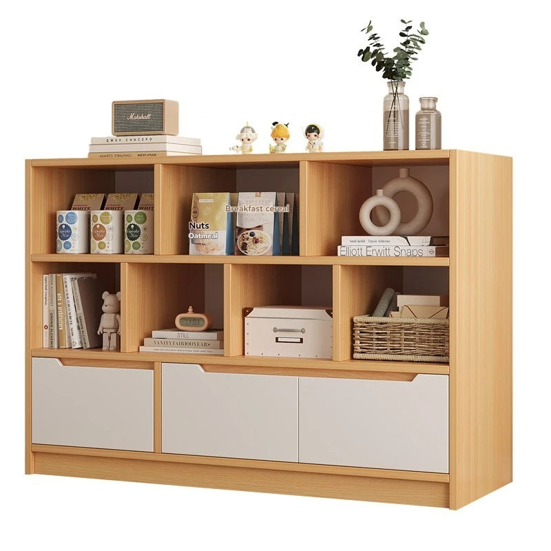 Bookshelf floor to ceiling household multifunctional storage rack living room large capacity multi-layer display cabinet simple Oasis Select