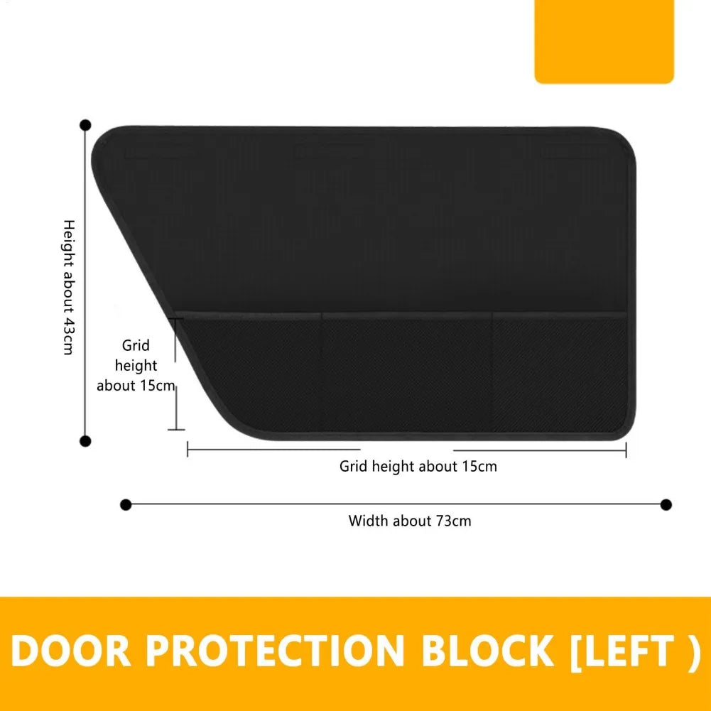 Scratch Resistant Car Door Mat with Oxford Fabric Mesh Storage Pocket and Water Resistant Design for Pet Owners Oasis Select