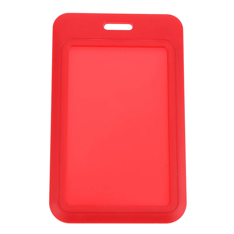 New Sale 1Pc Two-Sided Credit Card Cover Hard Plastic Badge Holders With Slot For Event Staff Tag ID Card Holder Pass Strap Oasis Select Red