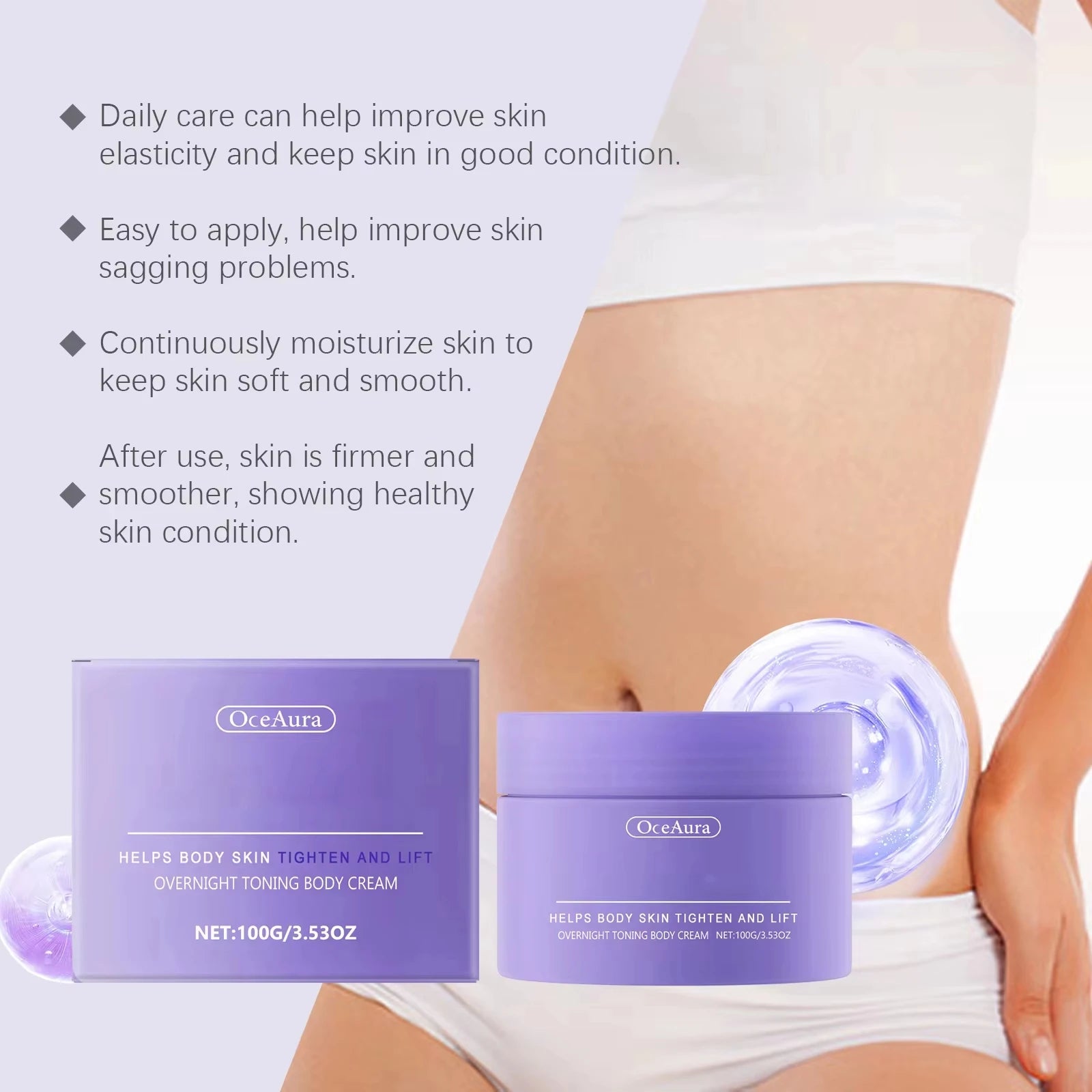 Body Shaping Cream Firming Lifting Moisturizer Skin Improving Sagging Tightens Skin Contours Smooth Massage Body Sculpting Cream Oasis Select