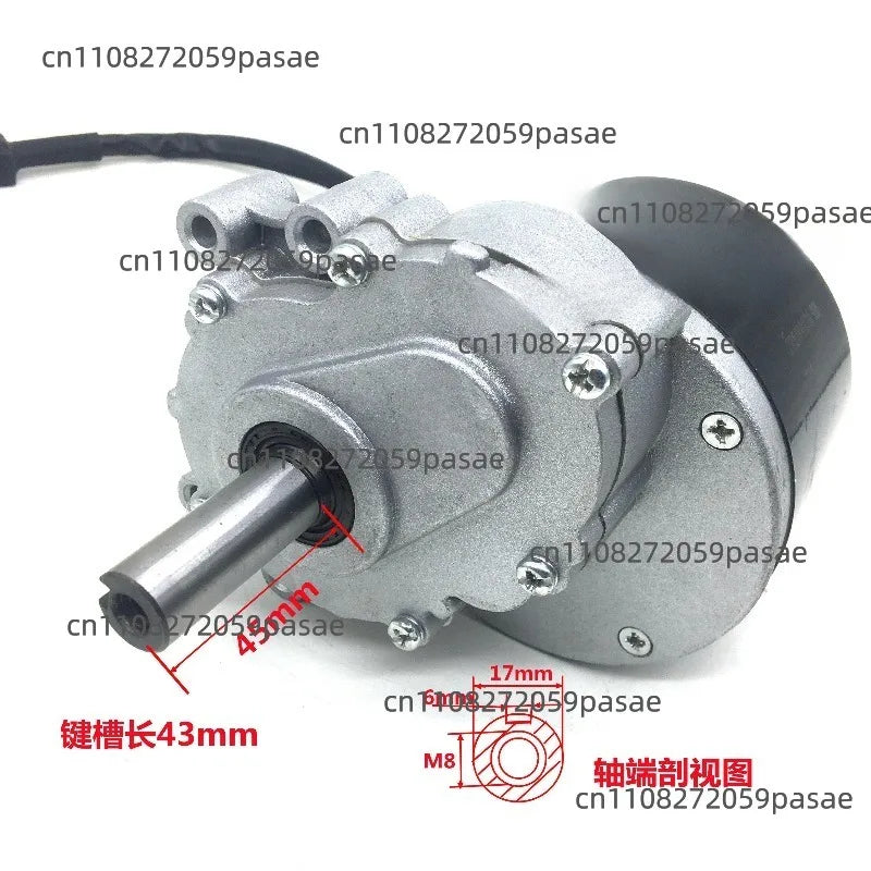 Brushed DC Gear Motor 250W 24V 75–120RPM Electric Wheel