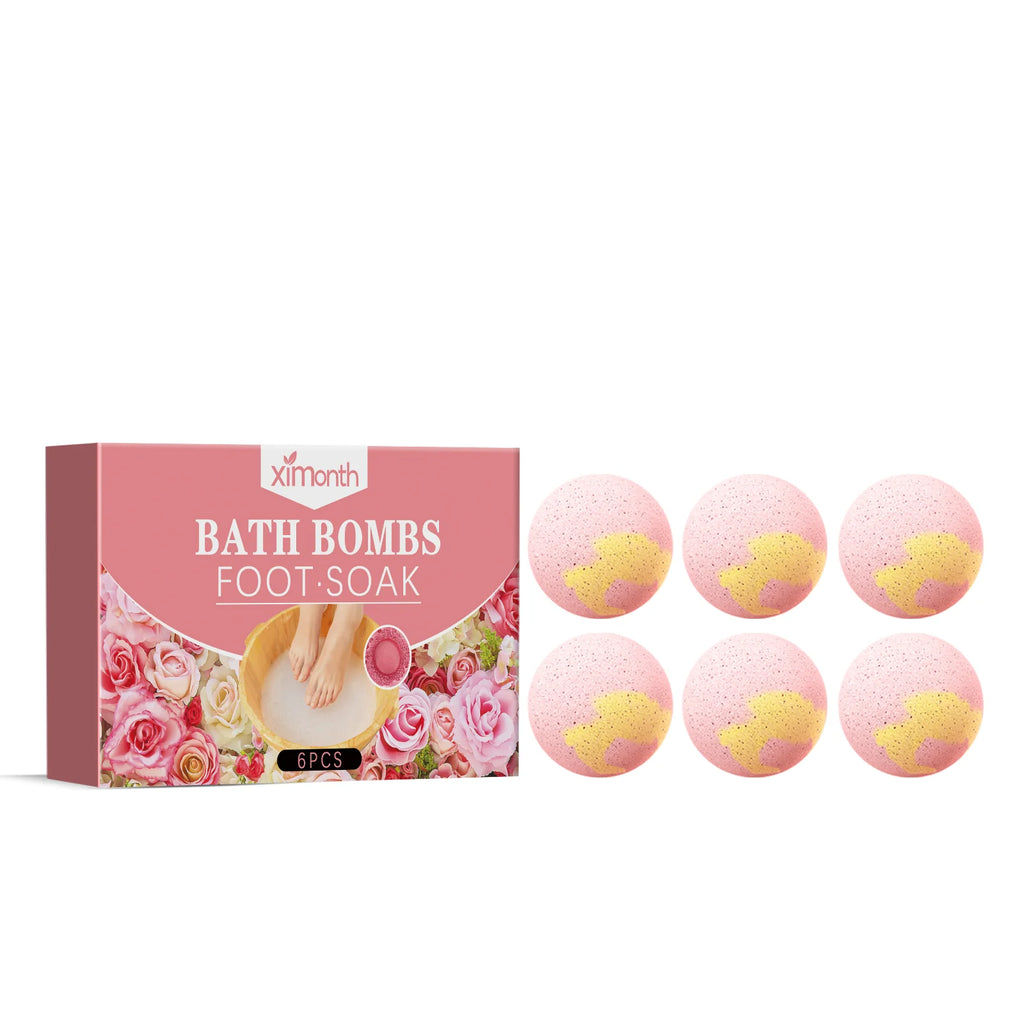 Lavender Foot Bath Ball Skin Relaxing Deep Moisturizing Improve Insomnia Rich Essential Oil SPA Handmade Feet Bath Balls 6/12pcs Oasis Select C 6pcs Boxed